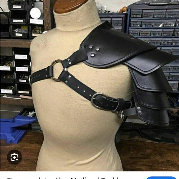 Other - Black Faux Leather Medieval Shoulder Harness - Men's or Woman Accessory pack